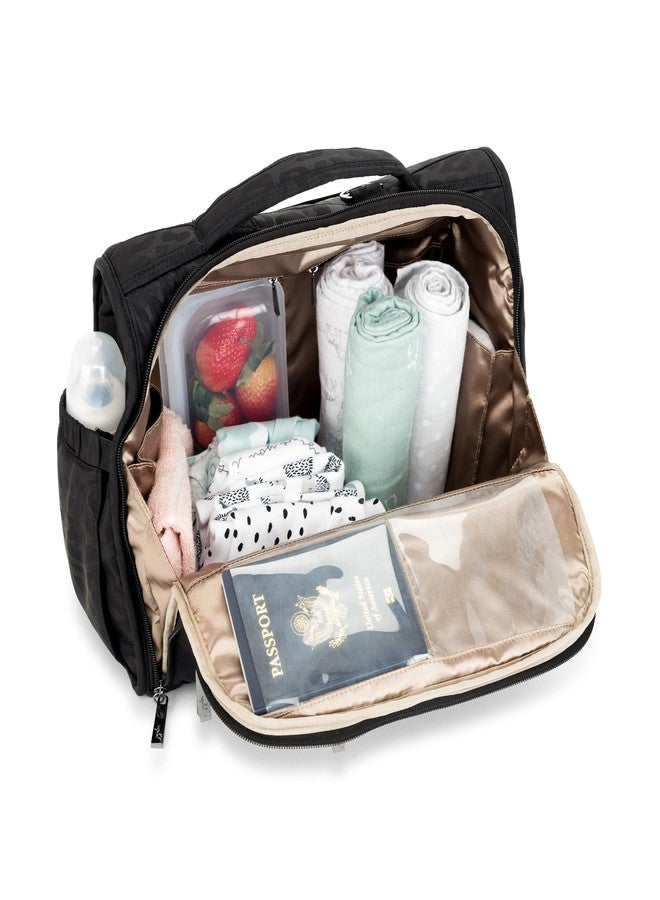 JuJuBe Diaper Bag, Travel Backpack and Large Tote with Portable Changing Pad, Stroller Hooks & Pockets for Baby Bottles, Diapers, Pacifier, Snacks, and Daily Essentials, BFF - Black Catwalk - Image 5